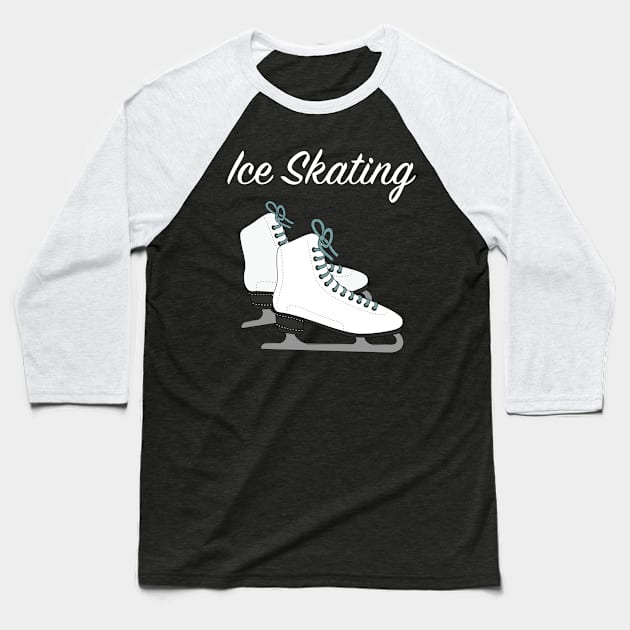 Ice Skating Baseball T-Shirt by vladocar